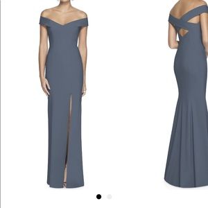 Off the shoulder gown